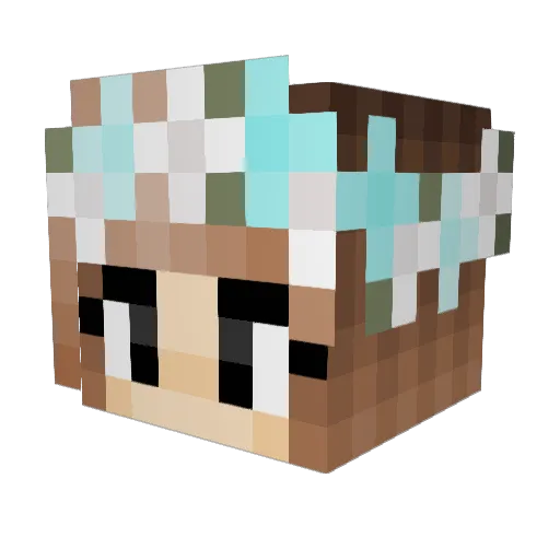 kly Minecraft avatar head, 3D render