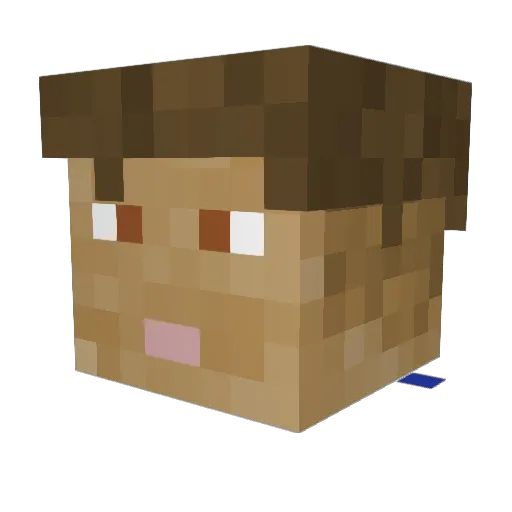 klydezzz Minecraft avatar head, 3D render