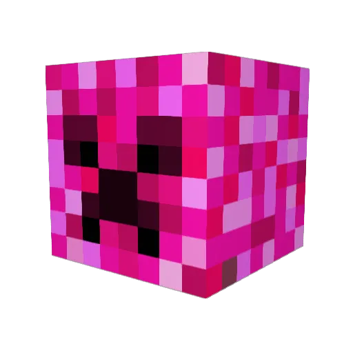 km0211 Minecraft avatar head, 3D render