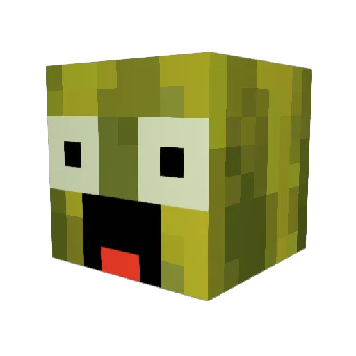 km0528_ Minecraft avatar head, 3D render