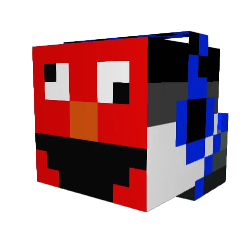 kmbodi Minecraft avatar head, 3D render
