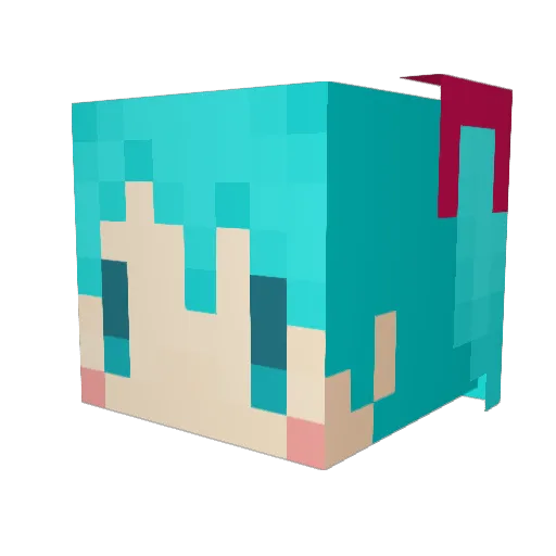 kmdyxt Minecraft avatar head, 3D render