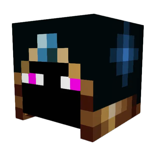 kmelton Minecraft avatar head, 3D render