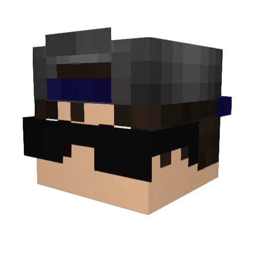 kmhdcvhd Minecraft avatar head, 3D render