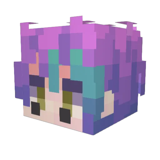 kmishiro Minecraft avatar head, 3D render