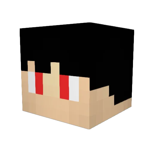 kmjkmc Minecraft avatar head, 3D render
