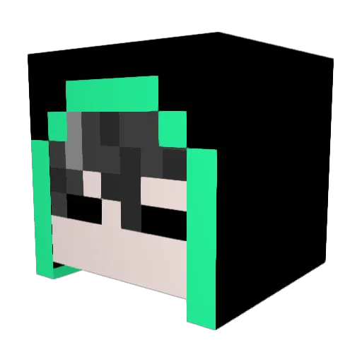 kmmachine Minecraft avatar head, 3D render