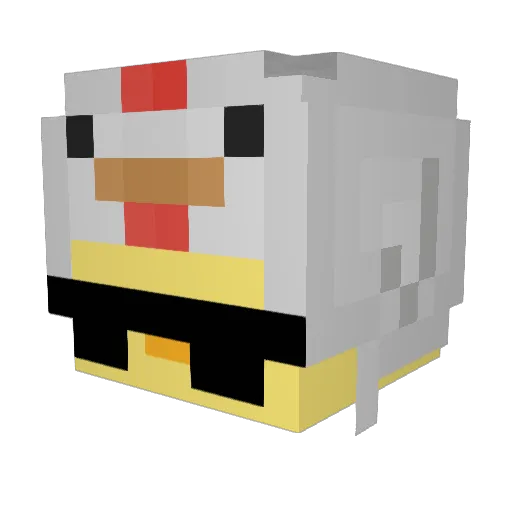 kmmsdayo Minecraft avatar head, 3D render