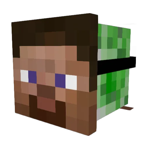 kmrii Minecraft avatar head, 3D render