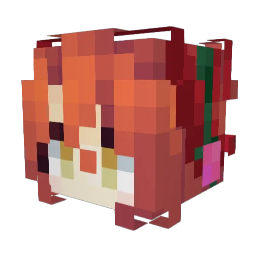 kms Minecraft avatar head, 3D render