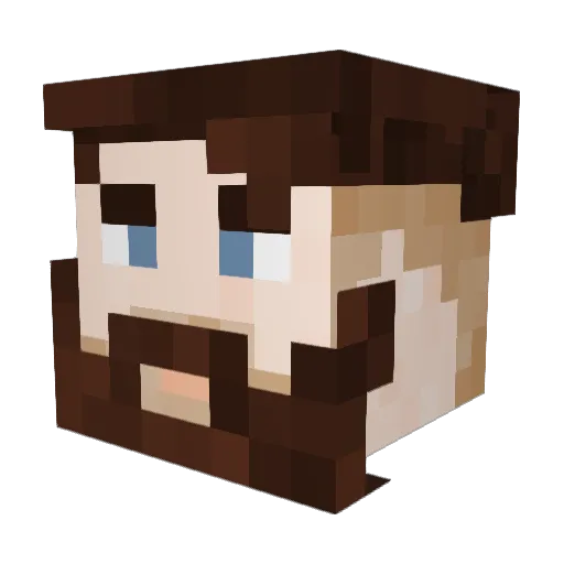 kmsbtw Minecraft avatar head, 3D render