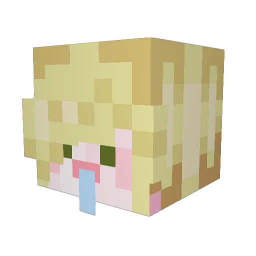 kmtejn Minecraft avatar head, 3D render