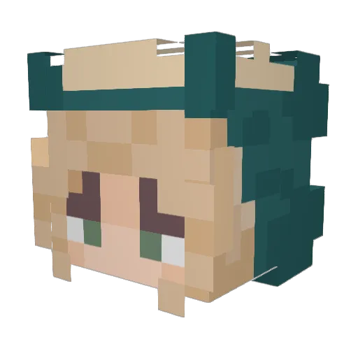 kmwhist Minecraft avatar head, 3D render