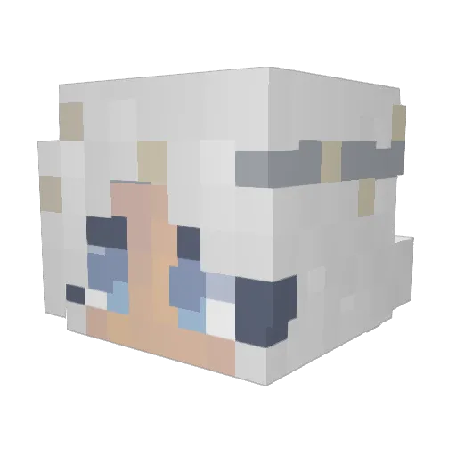 kmxo Minecraft avatar head, 3D render