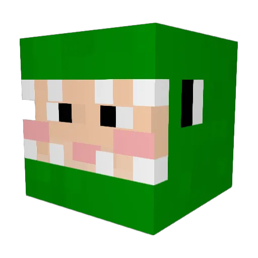kn7934 Minecraft avatar head, 3D render