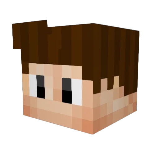 knackaya Minecraft avatar head, 3D render