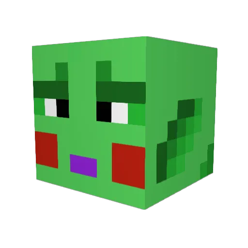 knalBlank Minecraft avatar head, 3D render