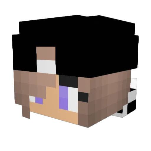 knalerwtje Minecraft avatar head, 3D render
