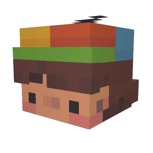knallhard Minecraft avatar head, 3D render