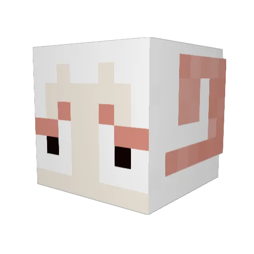 knbnBT Minecraft avatar head, 3D render