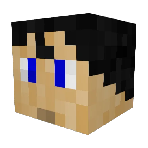 kncaper Minecraft avatar head, 3D render