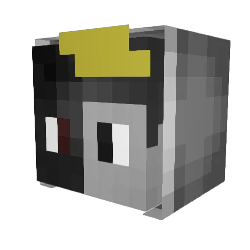 kndU Minecraft avatar head, 3D render