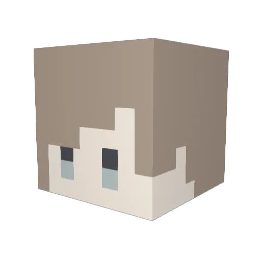 knechan Minecraft avatar head, 3D render