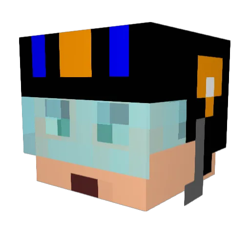 kneesmoke Minecraft avatar head, 3D render