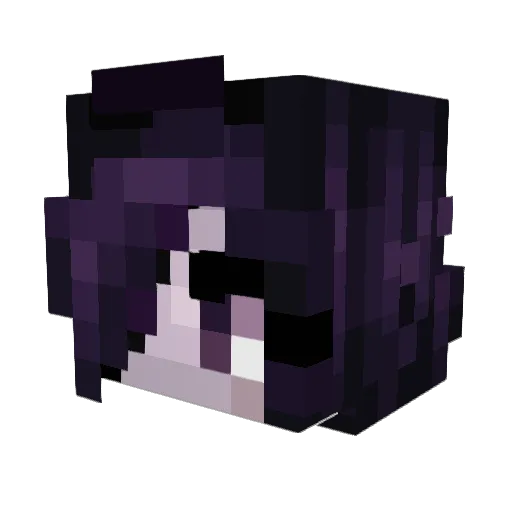 kneesocktango Minecraft avatar head, 3D render