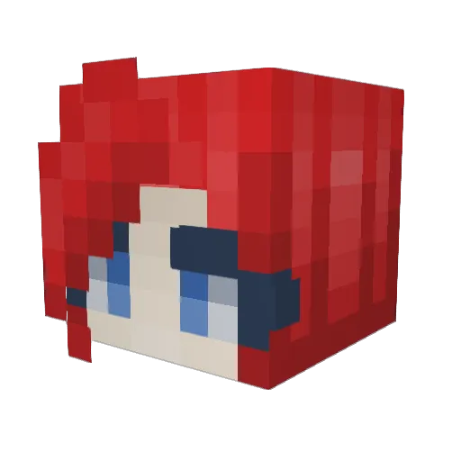 kneppis Minecraft avatar head, 3D render