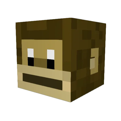 kneqo Minecraft avatar head, 3D render