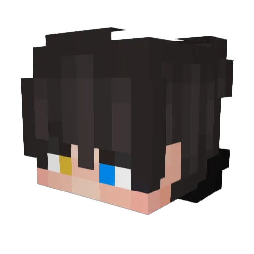 knhe_hinam Minecraft avatar head, 3D render
