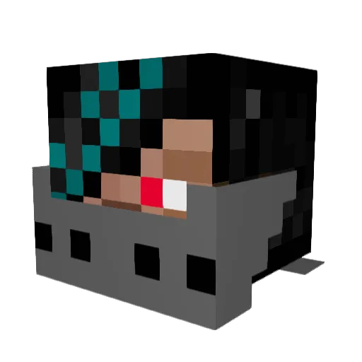 knifeface Minecraft avatar head, 3D render