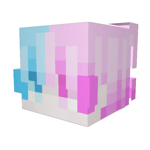knifeless Minecraft avatar head, 3D render
