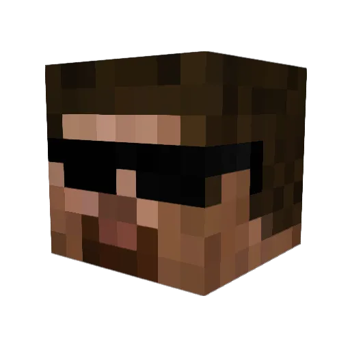 knifen Minecraft avatar head, 3D render
