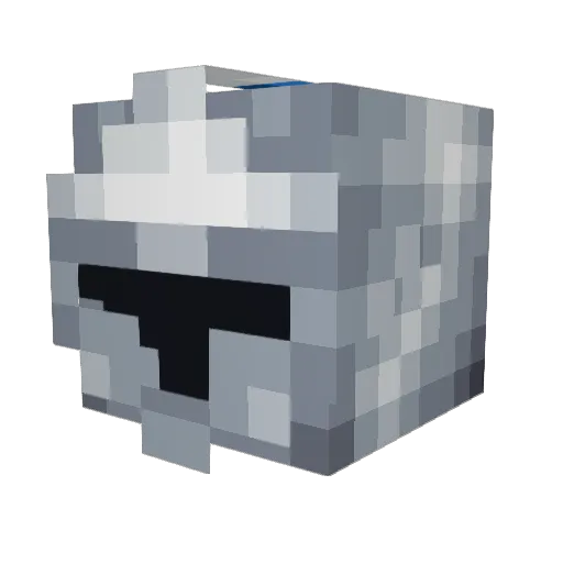 knight_happy Minecraft avatar head, 3D render