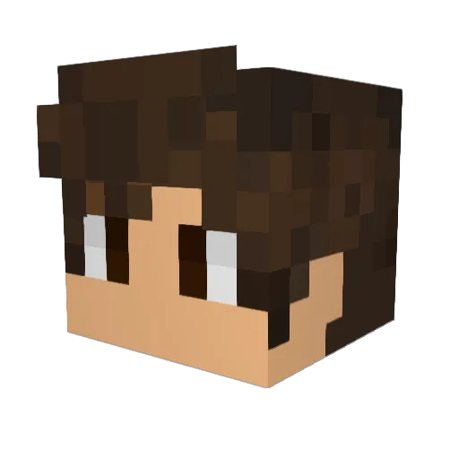 knightjobber Minecraft avatar head, 3D render