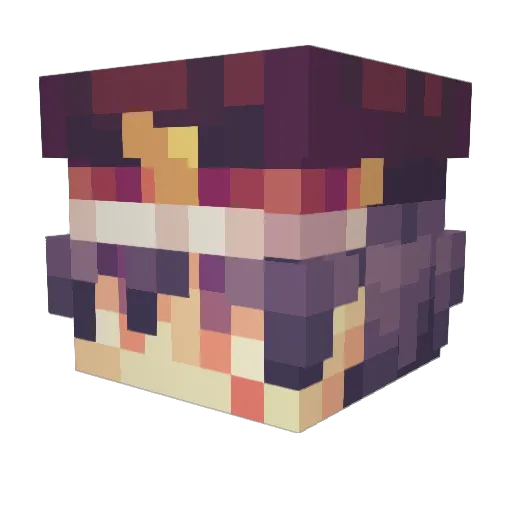 knightmine Minecraft avatar head, 3D render