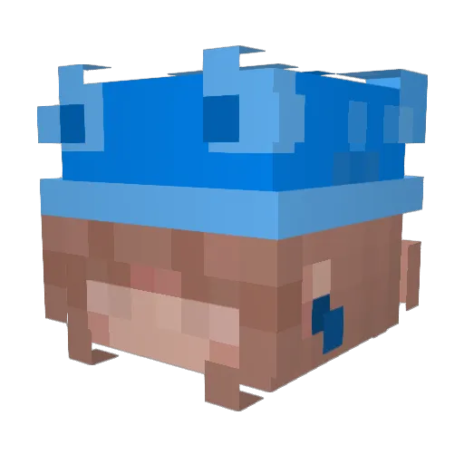 knirpsx Minecraft avatar head, 3D render
