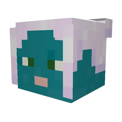 knitknit Minecraft avatar head, 3D render