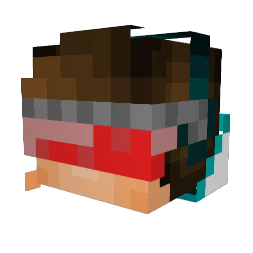 knjimc Minecraft avatar head, 3D render