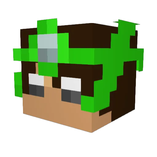 knlark Minecraft avatar head, 3D render