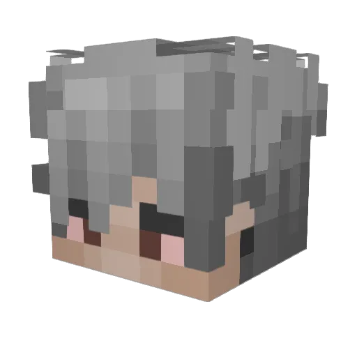 knnz Minecraft avatar head, 3D render