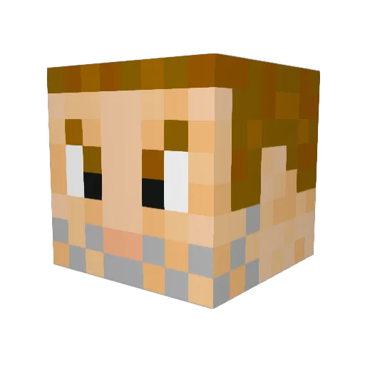 knoesen Minecraft avatar head, 3D render
