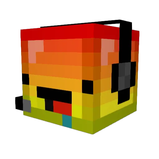 knokie12 Minecraft avatar head, 3D render