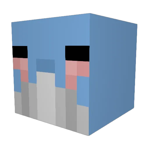knosm Minecraft avatar head, 3D render