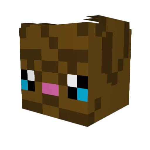 knottyminecraft Minecraft avatar head, 3D render