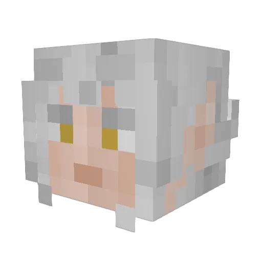 knowadog Minecraft avatar head, 3D render
