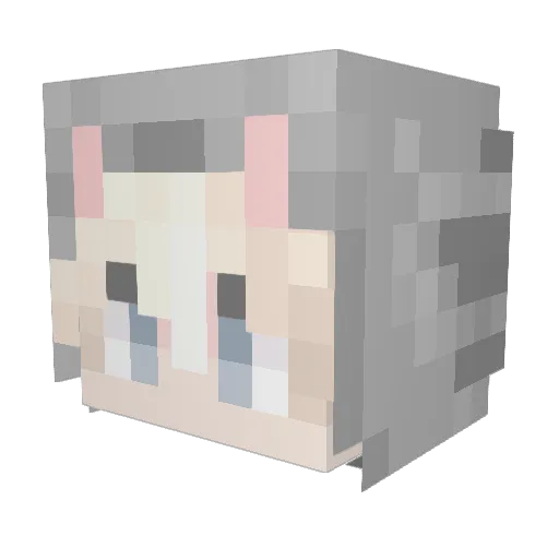 knowwn Minecraft avatar head, 3D render