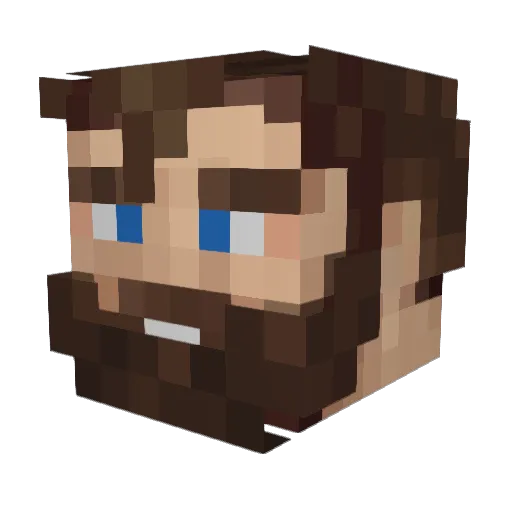 knowx_play Minecraft avatar head, 3D render